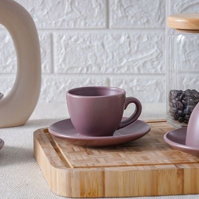 Apollo 8-Piece Stoneware Coffee Cup & Saucer 90ml 