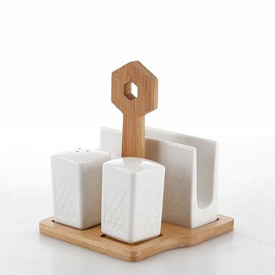 Princess 4-Piece Salt,Paper,Tissue Holder Set 15X14X16.5Cm