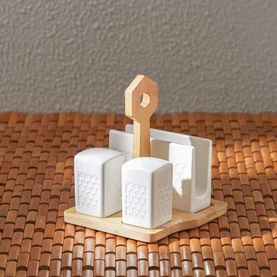 Princess 4-Piece Salt,Paper,Tissue Holder Set 15X14X16.5Cm