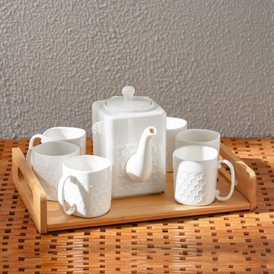 Princess 8-Pc Tea Set - White - 33x23x18.5 cm