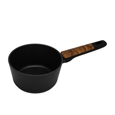 Fissman Sauce Pan Feorella 16X8.5Cm/1.45 Ltr With Glass Lid With Induction Bottom (Aluminium With Non-Stick Coating)