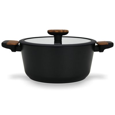 Fissman Stockpot Feorella 20X10Cm/2.67 Ltr With Glass Lid With Induction Bottom (Aluminium With Non-Stick Coating)