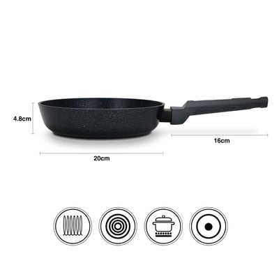 Fissman Frying Pan Ferro 20X4.8Cm With Induction Bottom (Aluminium With Non-Stick Coating)