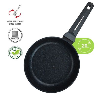 Fissman Frying Pan Ferro 20X4.8Cm With Induction Bottom (Aluminium With Non-Stick Coating)