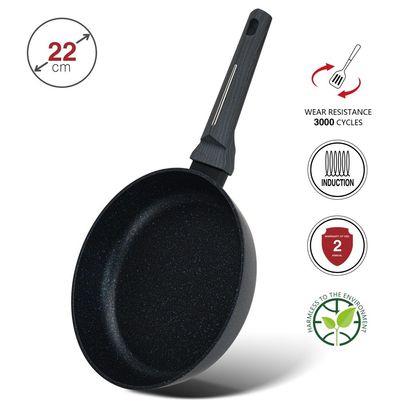 Fissman Frying Pan Ferro 22X5.0Cm With Induction Bottom (Aluminium With Non-Stick Coating)