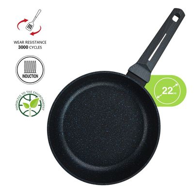 Fissman Frying Pan Ferro 22X5.0Cm With Induction Bottom (Aluminium With Non-Stick Coating)