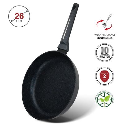 Fissman Frying Pan Ferro 26X5.5Cm With Induction Bottom (Aluminium With Non-Stick Coating)