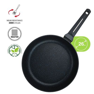 Fissman Frying Pan Ferro 26X5.5Cm With Induction Bottom (Aluminium With Non-Stick Coating)