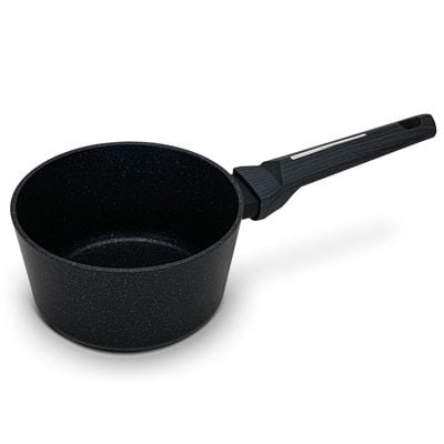 Fissman Sauce Pan Ferro 16X8.5Cm/1.45 Ltr Without Glass Lid With Induction Bottom (Aluminium With Non-Stick Coating)