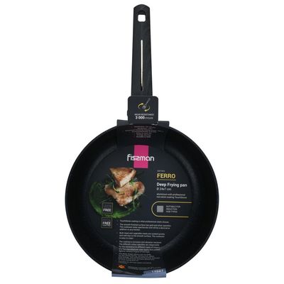 Fissman Deep Frying Pan Ferro 24X7Cm With Induction Bottom (Aluminium With Non-Stick Coating)