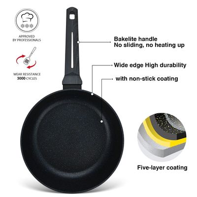 Fissman Deep Frying Pan Ferro 24X7Cm With Induction Bottom (Aluminium With Non-Stick Coating)