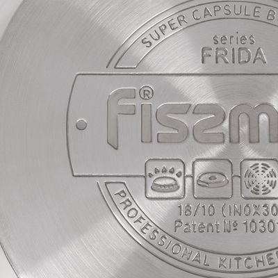 Fissman  6-Piece Cookware Set Frida With Glass Lids/Mirror Outside (Stainless Steel)