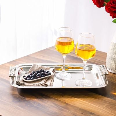 Avalon Tray 42X27X5.5 Cm Nickel