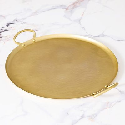 Avalon Round Tray 44X38X4 Cm Gold