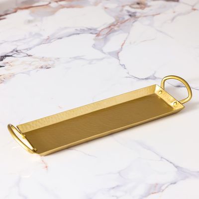 Avalon Rectangle Tray 40X11X5 Cm Gold