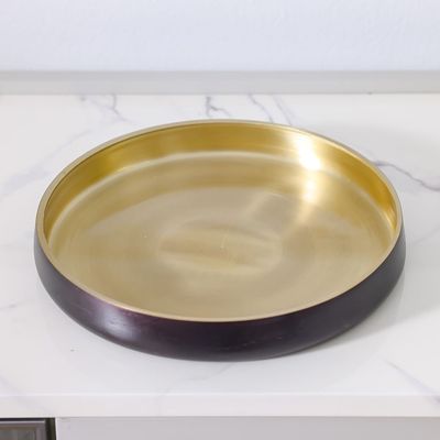 Avalon Round Plate Sml 23X23X2.5 Cm Gold,Bronze