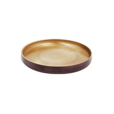 Avalon Round Plate Lrg 26X26X3.5 Cm Gold,Bronze