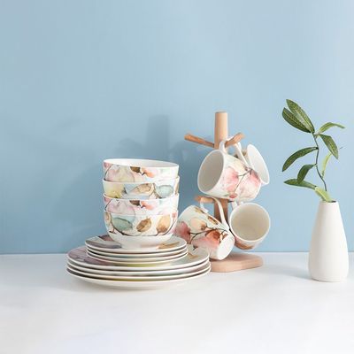 Youthful Bite 16-Piece New Bone China Dinner Set -Serves 4