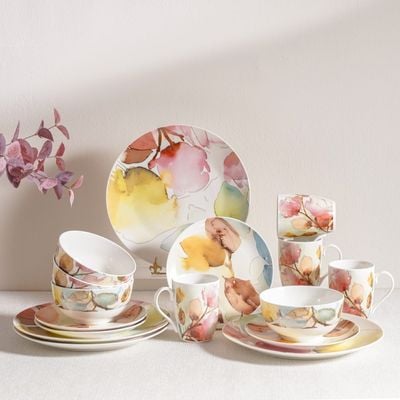 Youthful Bite 16-Piece New Bone China Dinner Set -Serves 4