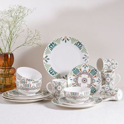 Youthful Bite 16-Piece New Bone China Dinner Set -Serves 4