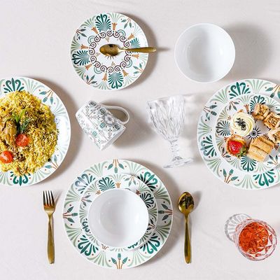 Youthful Bite 16-Piece New Bone China Dinner Set -Serves 4