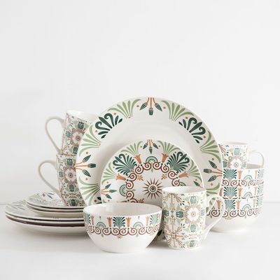 Youthful Bite 16-Piece New Bone China Dinner Set -Serves 4