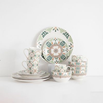 Youthful Bite 16-Piece New Bone China Dinner Set -Serves 4