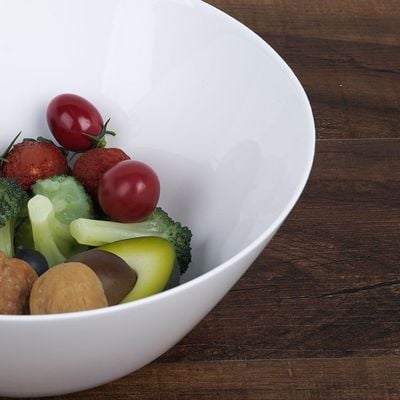 Essential Round Opal Salad Bowl White 24Cm