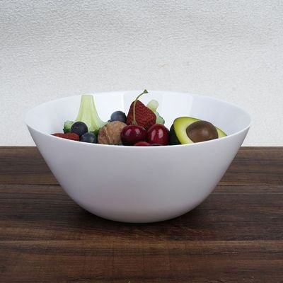 Essential Round Opal Salad Bowl White 24Cm