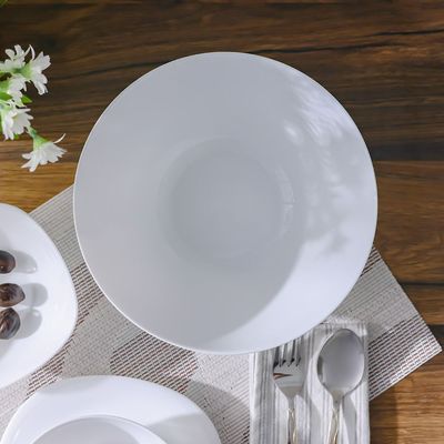 Essential Round Opal Salad Bowl White 24Cm