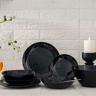 Essential Round Opal Side Plate Black 19Cm