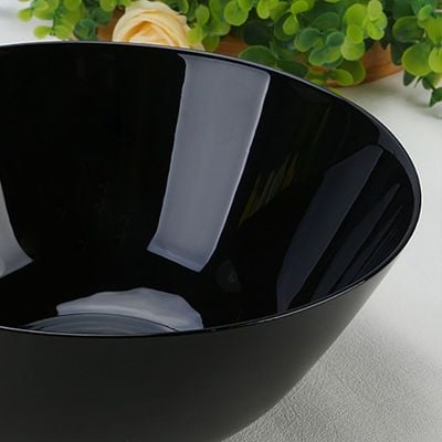 Essential Round Opal Salad Bowl Black 24Cm