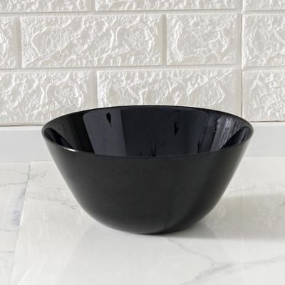 Essential Round Opal Salad Bowl Black 24Cm