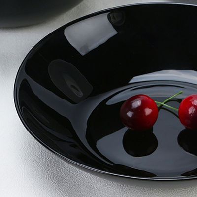 Essential Round Opal Soup Plate Black 21Cm