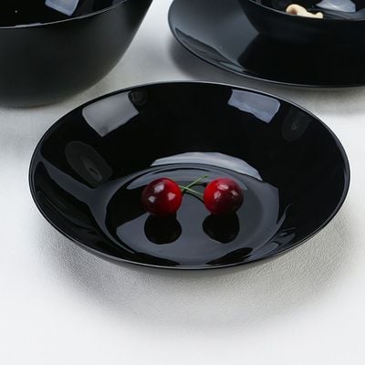 Essential Round Opal Soup Plate Black 21Cm