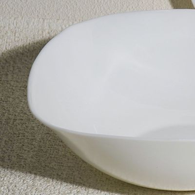 Essential Square Opal Salad Bowl White 24Cm