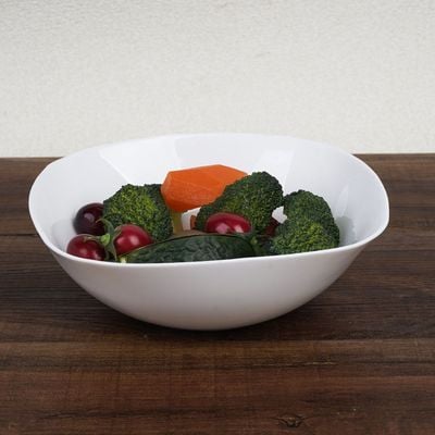 Essential Square Opal Salad Bowl White 24Cm