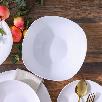 Essential Square Opal Salad Bowl White 24Cm