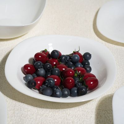 Essential Square Opal Soup Plate White 23Cm Essential Square Opal Soup Plate White 23Cm