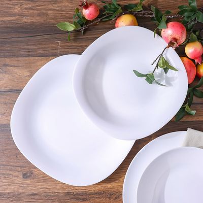 Essential Square Opal Soup Plate White 23Cm