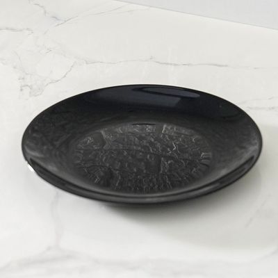 Essential Square Opal Dinner Plate Black 28Cm