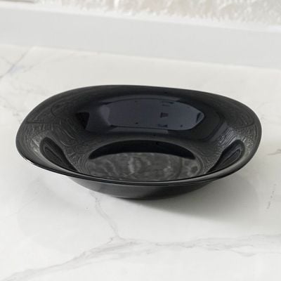 Essential Square Opal Soup Plate Black 23Cm