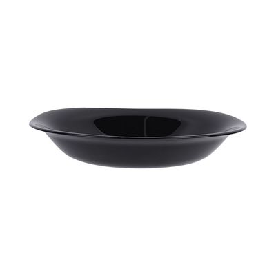 Essential Square Opal Soup Plate Black 23Cm