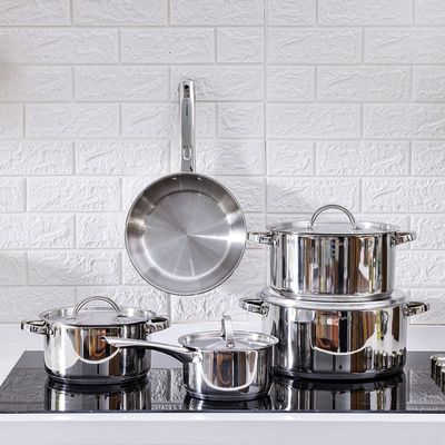 Chef's Delight 9 -Piece Stainless Steel Cookware Set