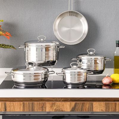 Diamond 9-Piece Stainless Steel Cookware Set