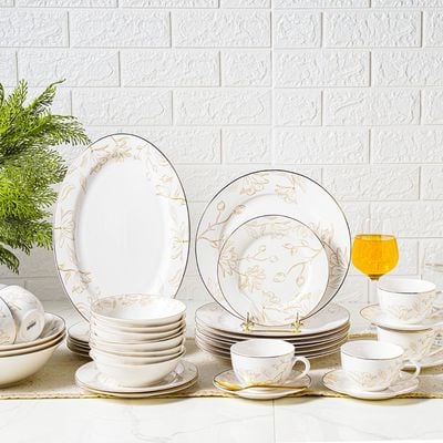 Beatrice 44-Piece New Bone China Dinner Set - Serve -8