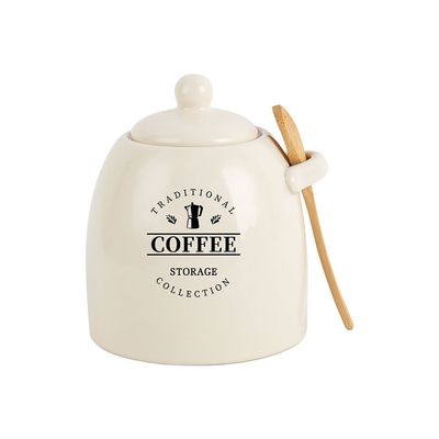 Princess 3-Piece Ceramic Storage Jar Set With Silicon Ring ,Wood Spoon ,700Ml 10.5 X 10.5 X15.5 Hcm