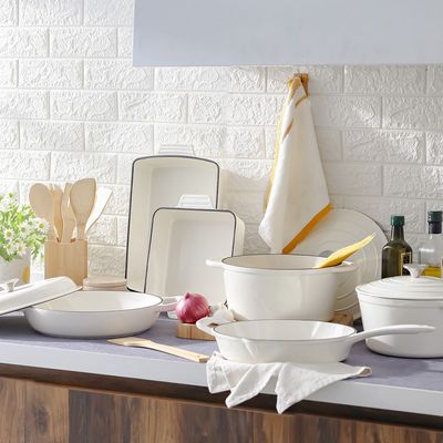 مقلاة شواء مستديرة من الحديد الزهر من شيفز ديلايت - D28CM