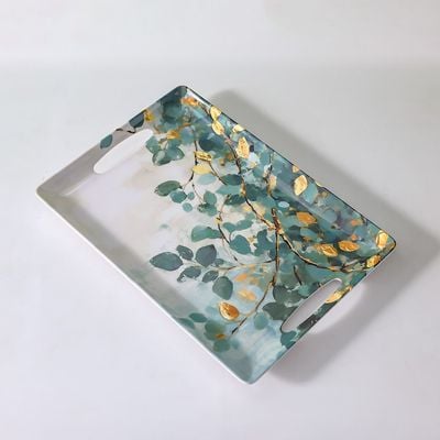 Pormela Melamine Tray - Small Green 38X28Cm 