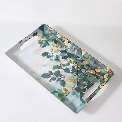 Pormela Melamine Tray - Large Green 45X28Cm 